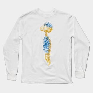 Human Spine with Brain Long Sleeve T-Shirt